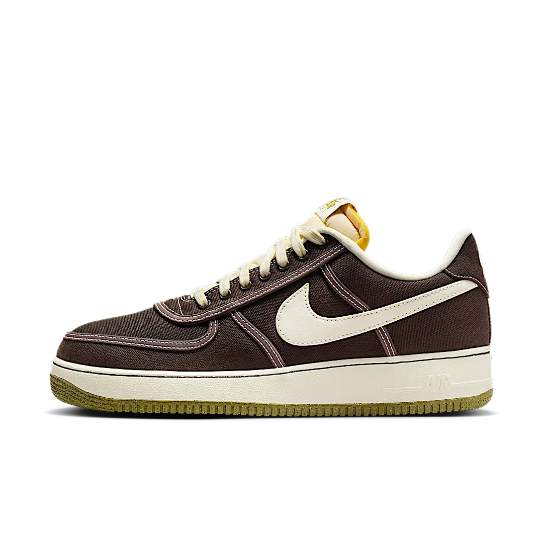 Nike Air Force 1 Low '07 PRM Canvas Baroque Brown, Baroque Brown/Coconut Milk/Pacific Moss (CI9349-201)