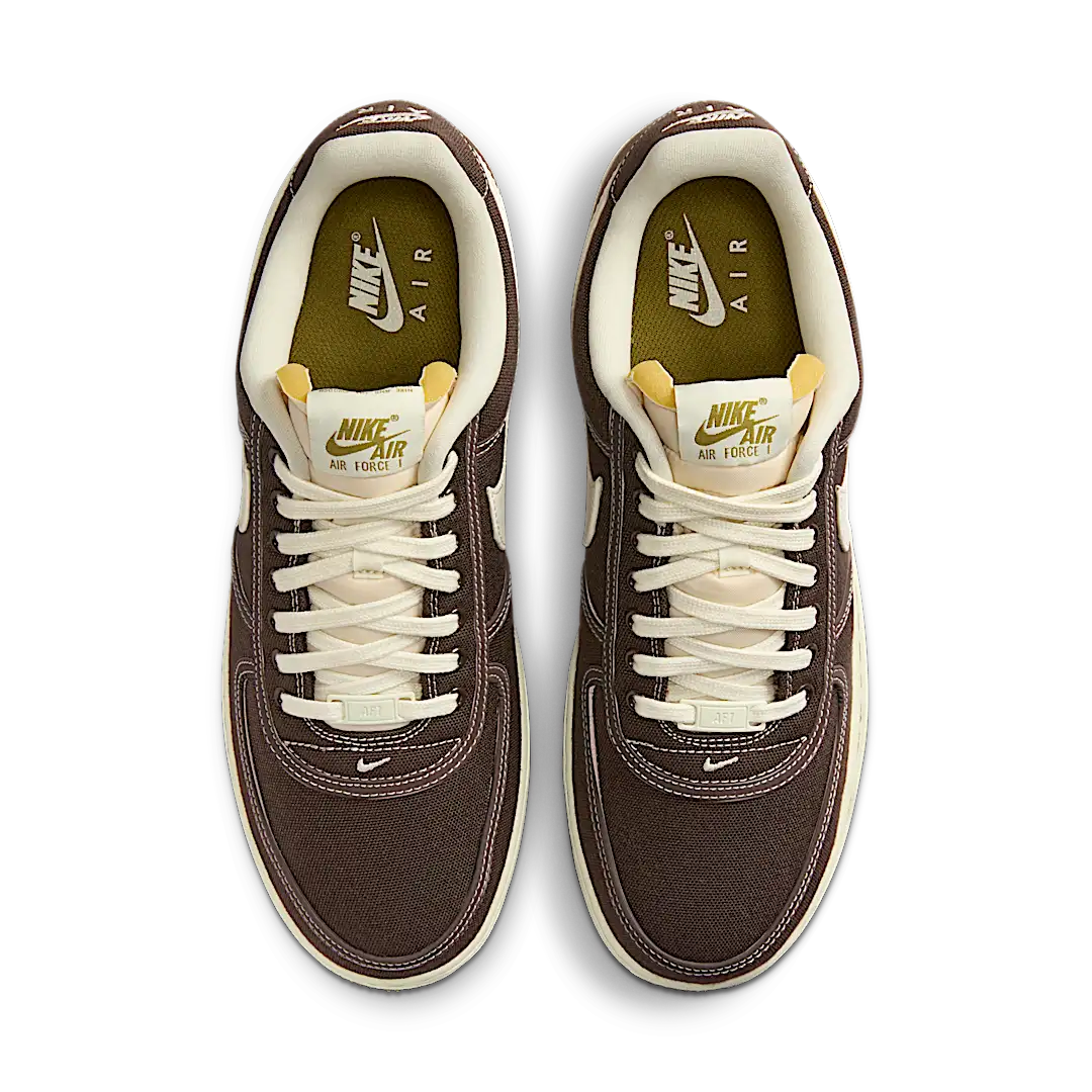 Nike Air Force 1 Low '07 PRM Canvas Baroque Brown, Baroque Brown/Coconut Milk/Pacific Moss (CI9349-201)