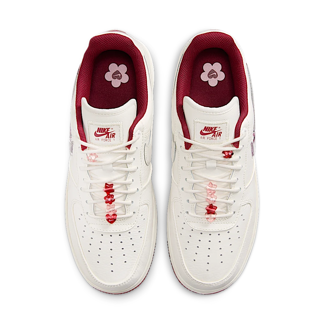 Nike Air Force 1 Low '07 SE PRM Valentine's Day (2024), Sail/Team Red-Medium Soft Pink-Gym Red (FZ5068-161)