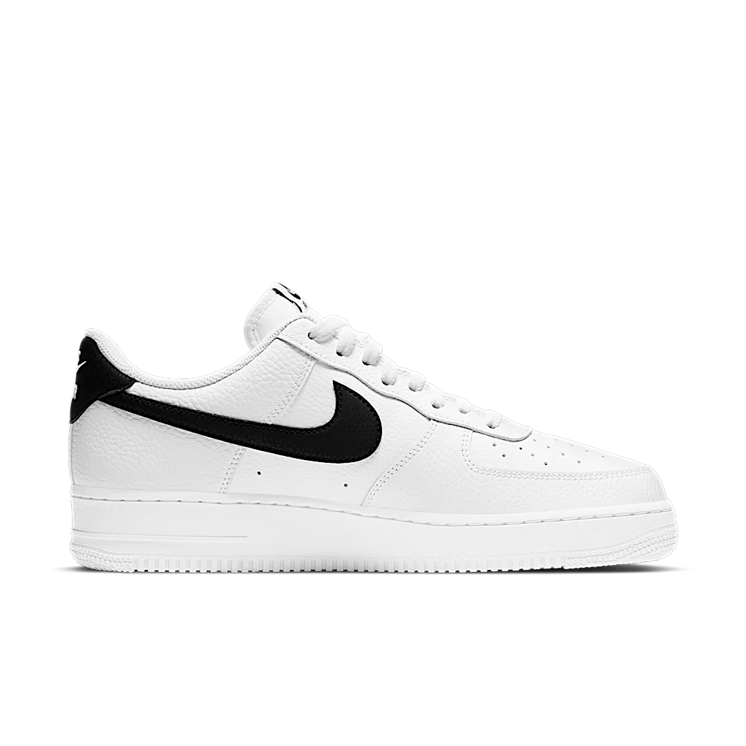 Nike Air Force 1 Low '07 White Black Pebbled Leather, White/Black (CT2302-100 / CT3839-100)