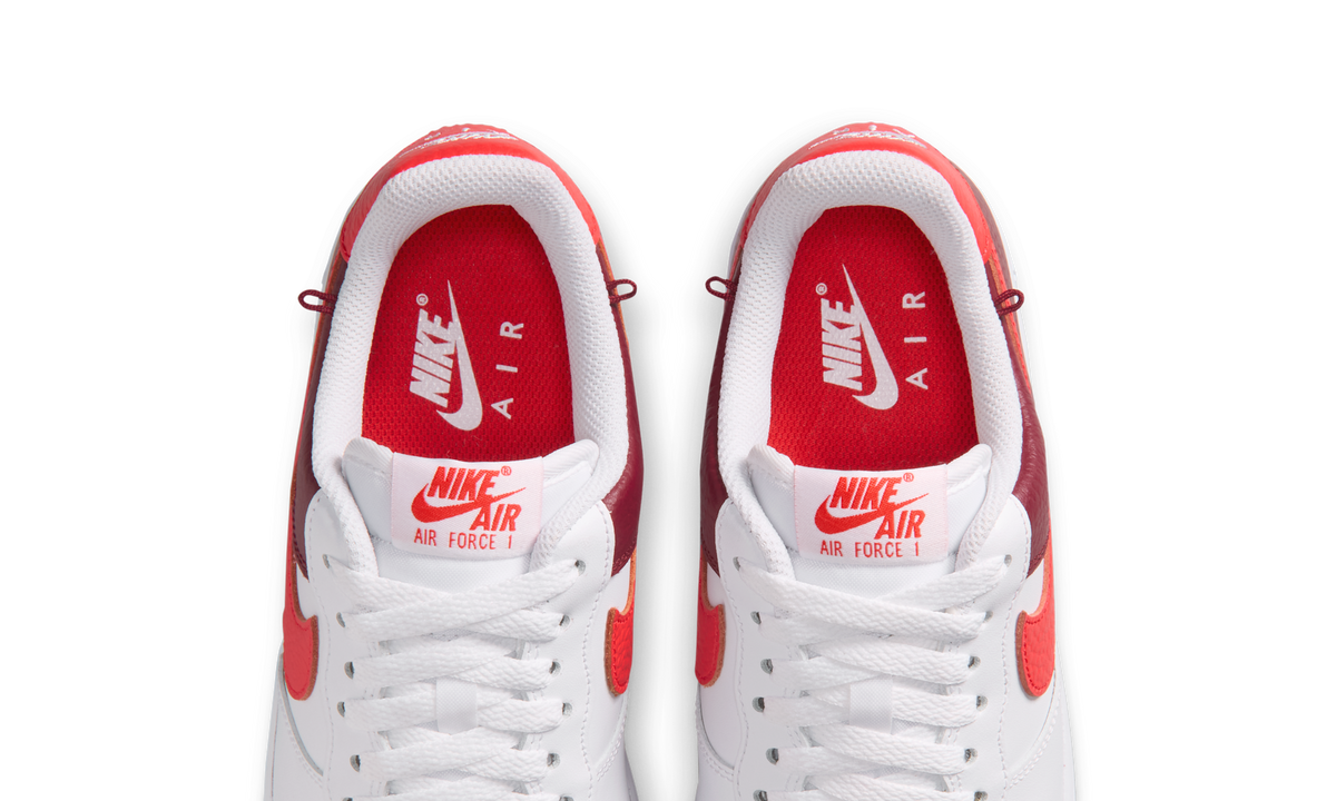 Nike Air Force 1 Low '07 White Light Crimson Gold Charm Bracelet