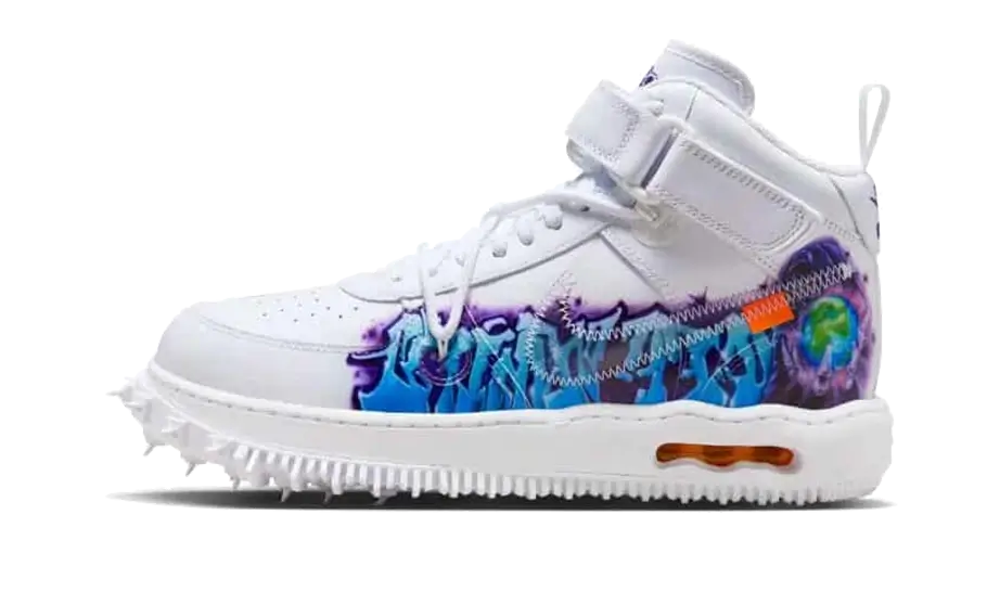 Nike Air Force 1 Mid Off-White Graffiti White, White/Clear-White (DR0500-100)