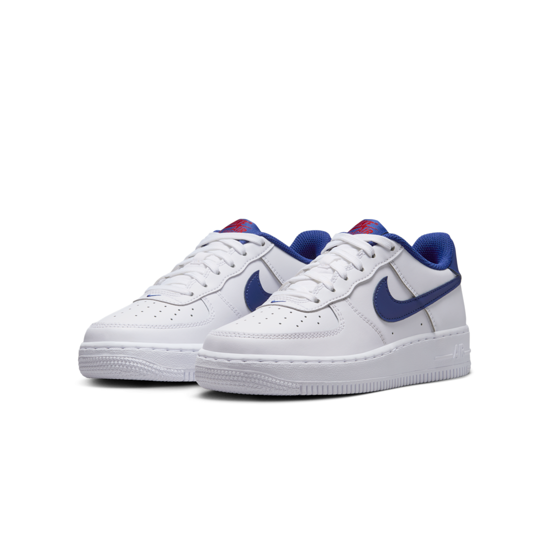 Nike Air Force 1 White Deep Royal Blue GS