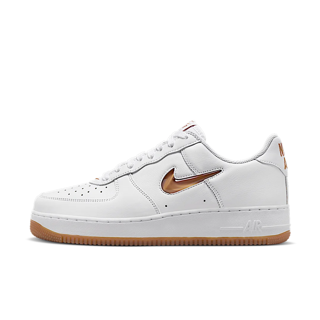 Nike Air Force 1 '07 Low Retro Color of the Month Jewel Bronze Gum, White/Bronze/White/Gum Light Brown (FN5924-103)