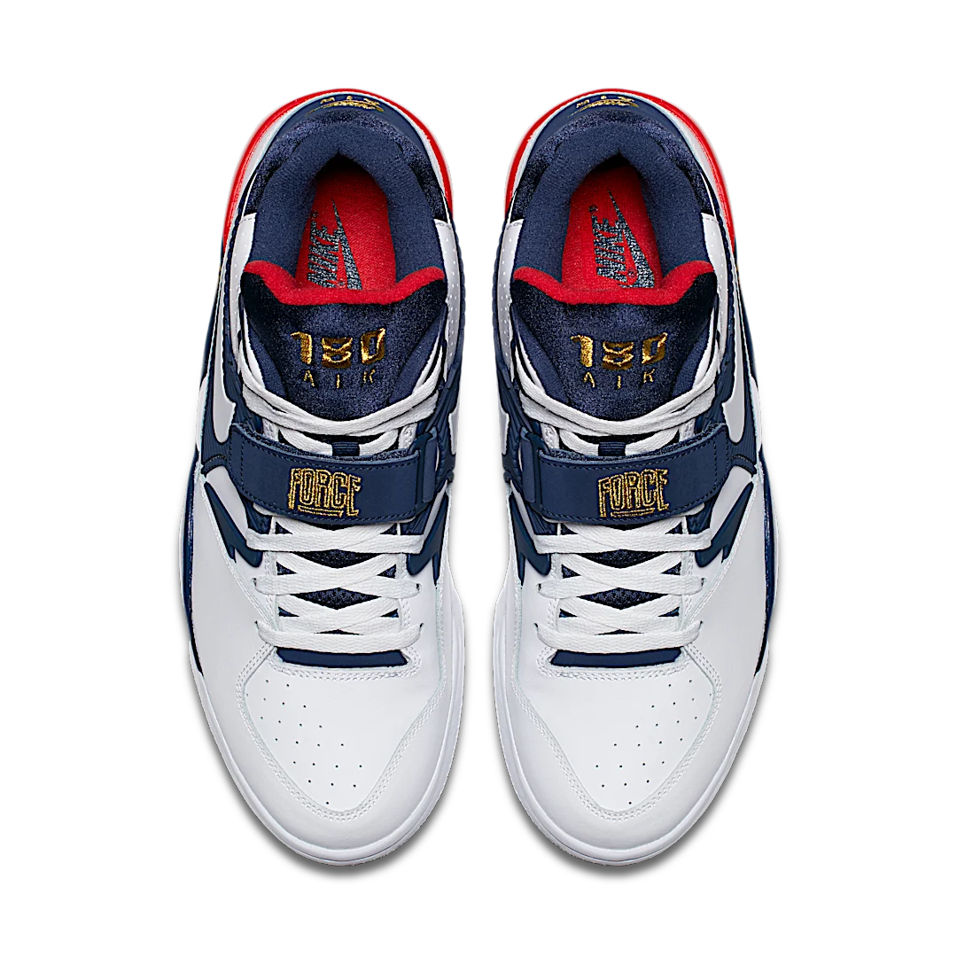 Nike Air Force 180 Olympic, White / Midnight Navy - Metallic Gold (310095-100)