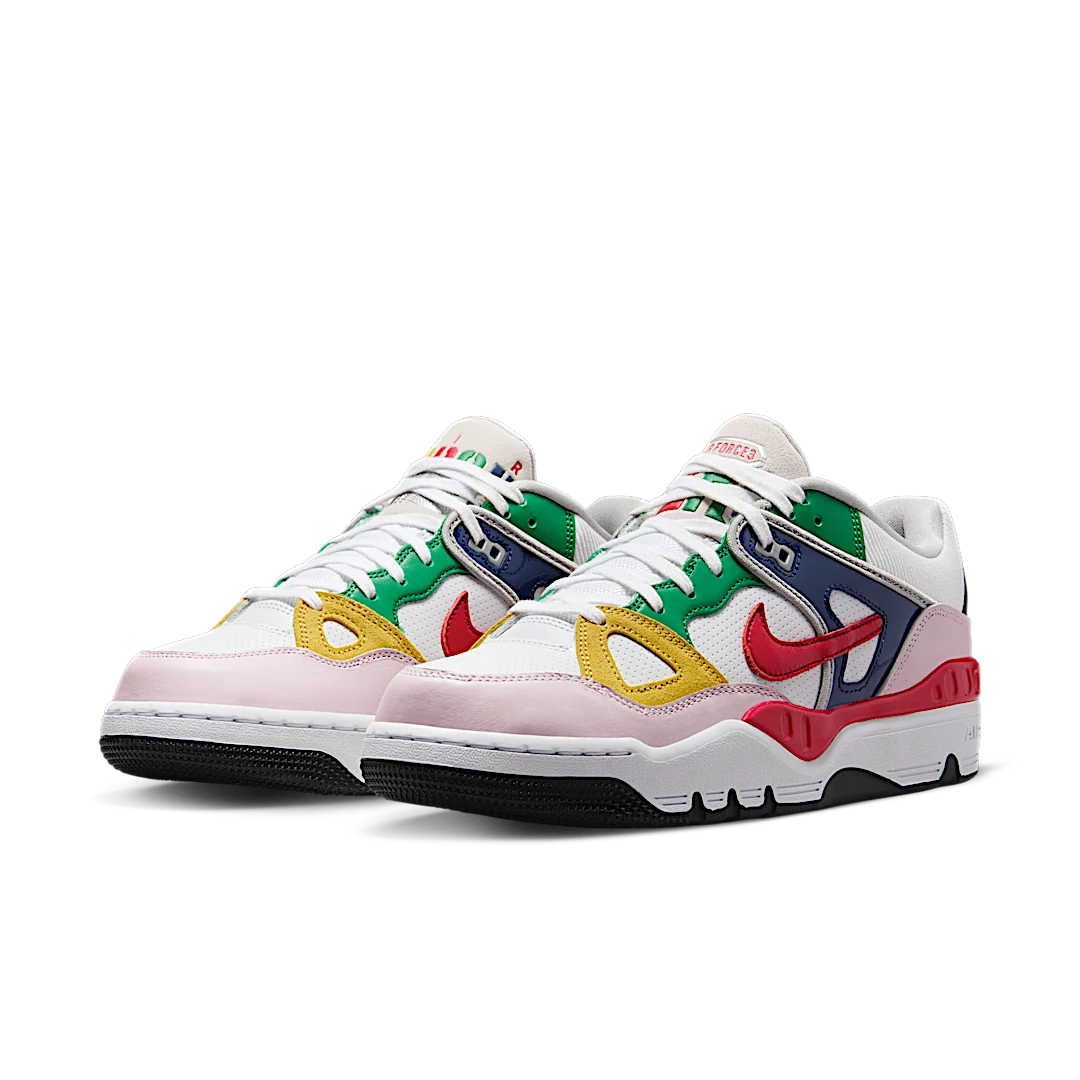 Nike Air Force 3 Low SP Nigo White, White/University Red/Tour Yellow/Pink Foam/Blue Void/Lucky Green (FQ7012-100)