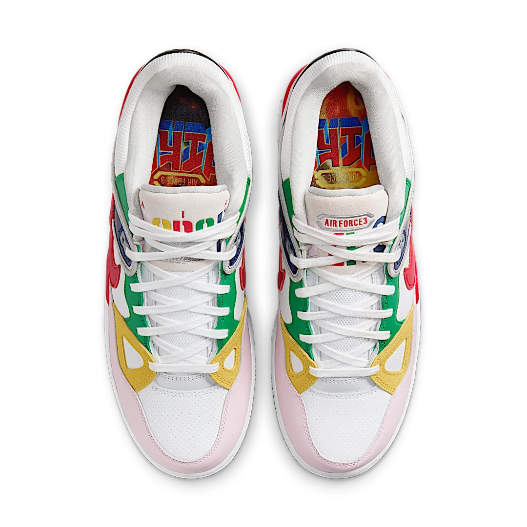 Nike Air Force 3 Low SP Nigo White, White/University Red/Tour Yellow/Pink Foam/Blue Void/Lucky Green (FQ7012-100)