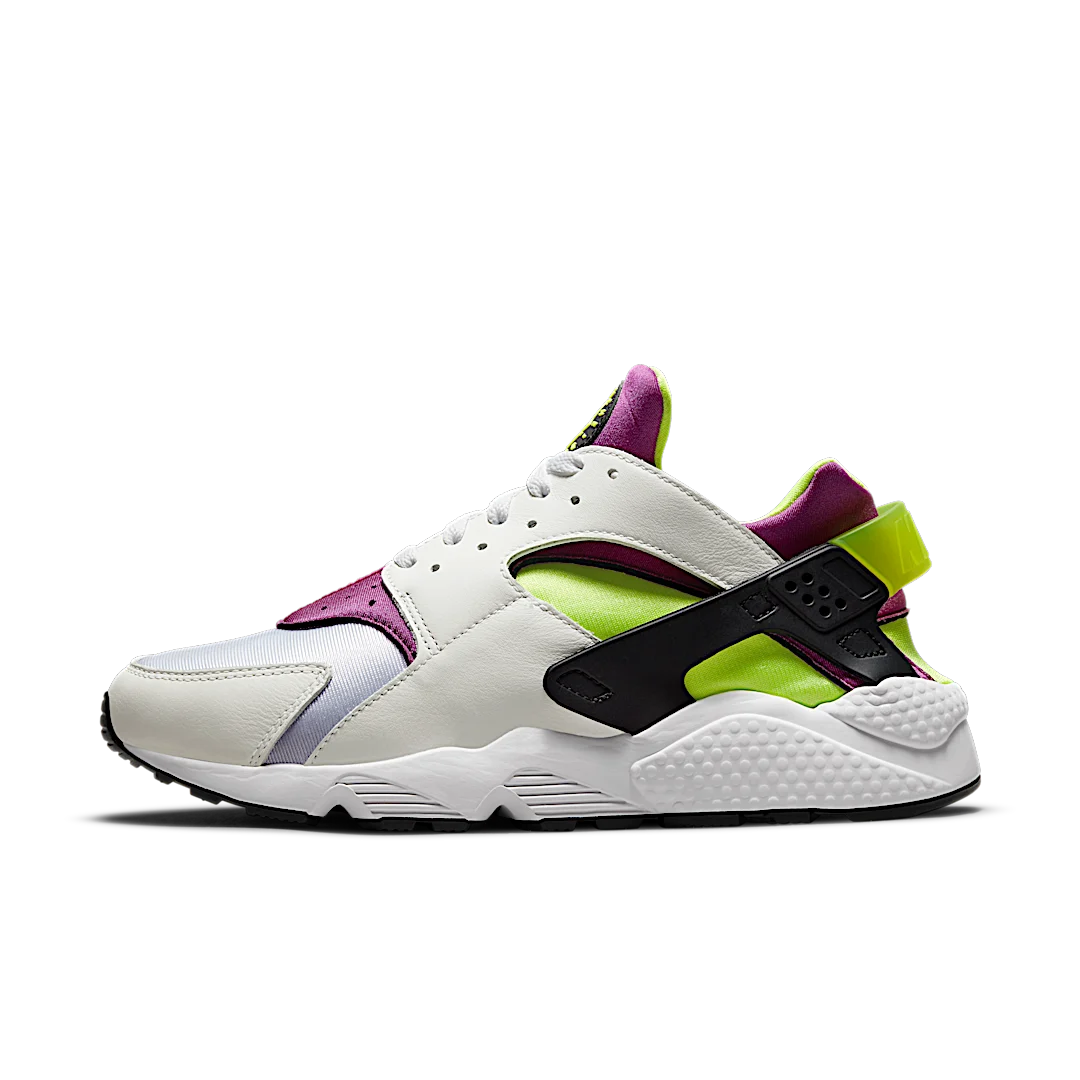 Nike Air Huarache Run Neon Yellow Magenta (2021), White/Neon Yellow-Magenta-Black (DD1068-104)