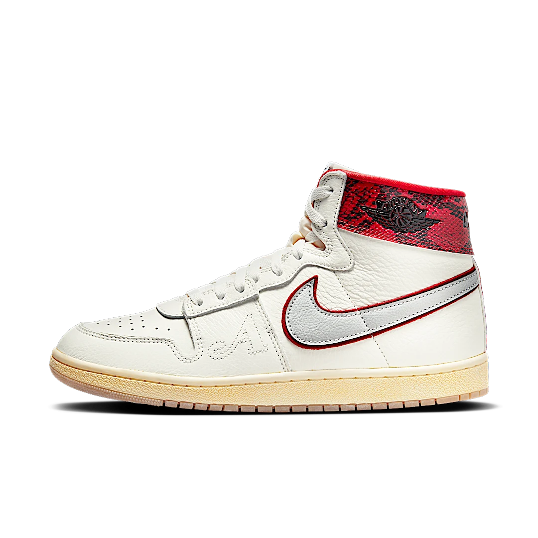 Nike Air Jordan Air Ship PE SP Awake NY, Sail/Black-University Red-Metallic Platinum-Muslin (FN8675-100)