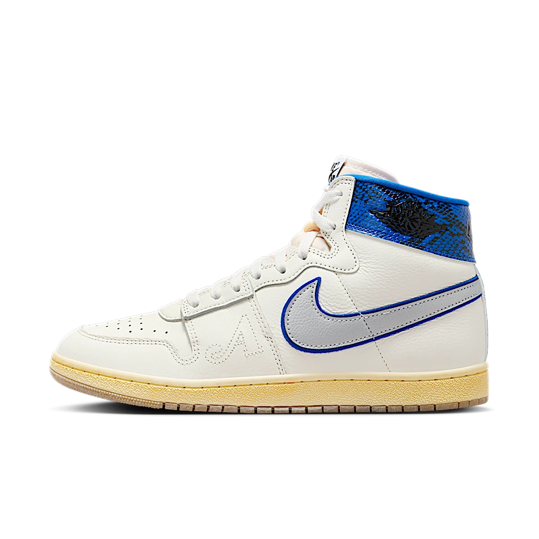 Nike Air Jordan Air Ship PE SP Awake NY Game Royal, Sail/Black-Game Royal-Metallic Platinum-Muslin (FN8675-104)