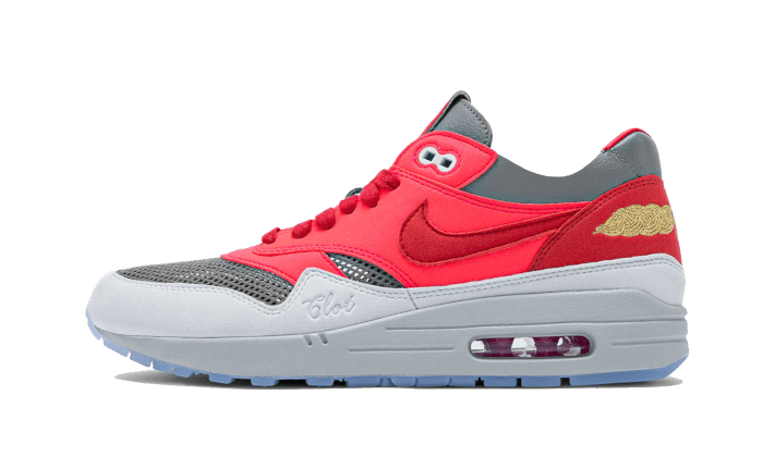 Nike Air Max 1 CLOT Kiss of Death Solar Red (Special Box), Solar Red/University Red-Cool Grey (DD1870-600)