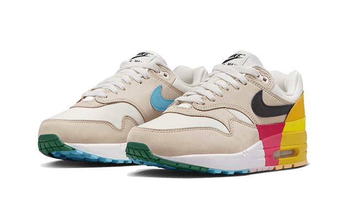 Nike Air Max 1 Khaki Multi-Color, Sail/Black/Light Orewood Brown (FQ2538-100)