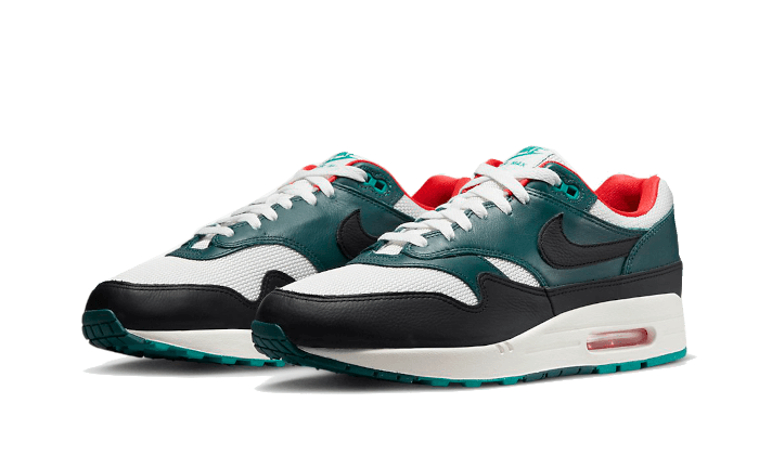 Nike Air Max 1 LeBron James Liverpool F.C., White/Black/Varsity Red/Gorge Green/Geode Teal (FB8914-100)