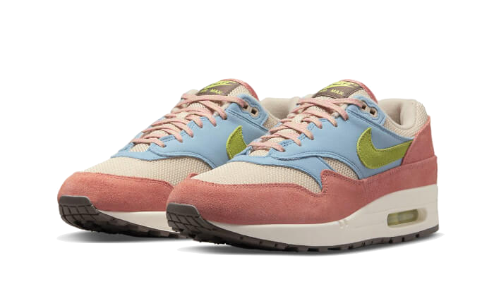 Nike Air Max 1 Light Madder Root Worn Blue, Light Madder Root/Vivid Green-Rattan (DV3196-800)