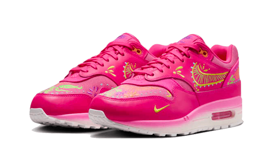 Nike Air Max 1 PRM Día De Muertos, Hyper Pink/Sail/Opti Yellow/Green Strike (FQ8172-645)