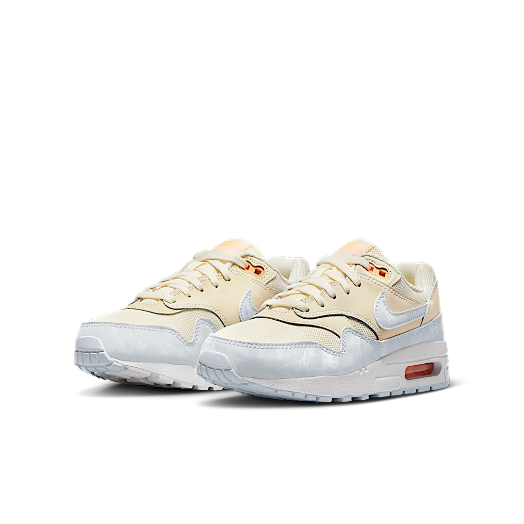 Nike Air Max 1 Pale Ivory Football Grey, Pale Ivory/Melon Tint/White/Football Grey (DZ3307-102)