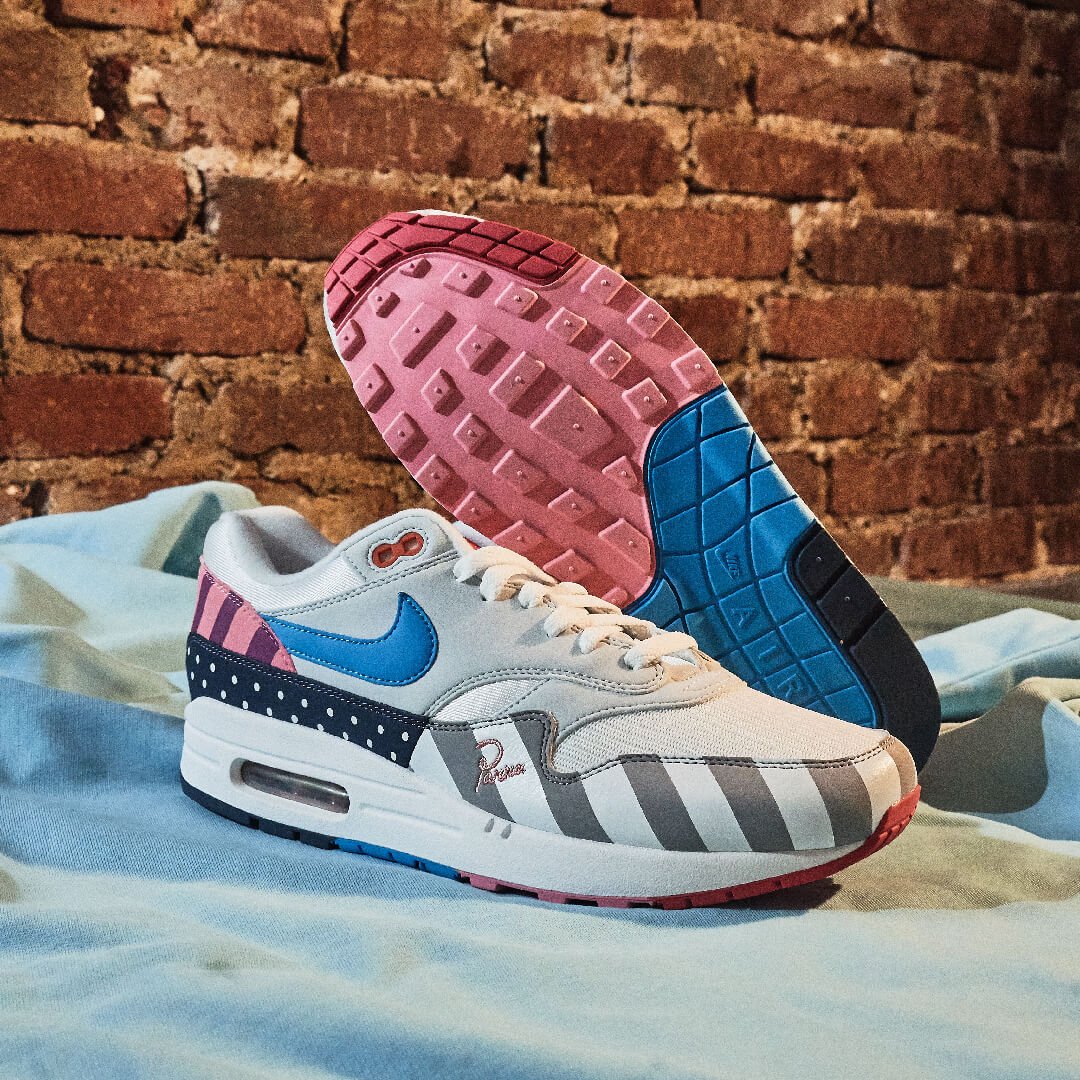 Nike Air Max 1 Parra (2018), White/Multi-Color (AT3057-100)