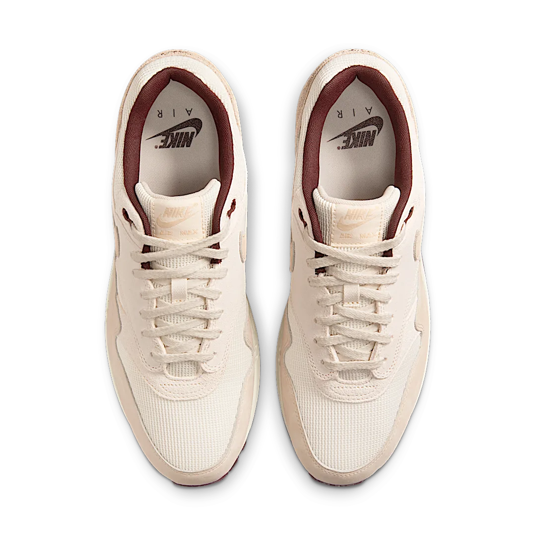 Nike Air Max 1 Sail Burgundy Crush, Sail/Phantom-Burgundy Crush-Light Orewood Brown (HF8127-100)