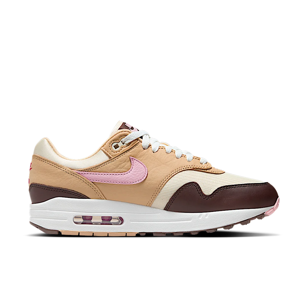 Nike Air Max 1 Valentine's Day (2024), Sail/Light Soft Pink/Coconut Milk/Varsity Red/Baroque Brown (FZ4346-200)