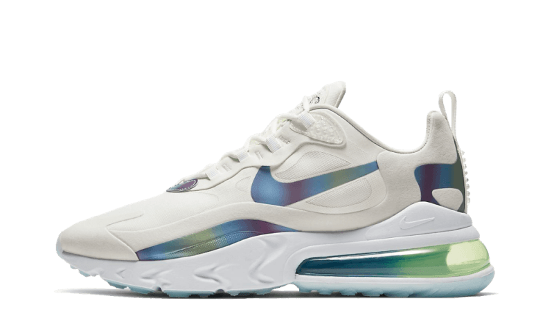 Nike Air Max 270 React Bubble Pack White, Summit White/Multi-Color-Platinum Tint (CT5064-100)