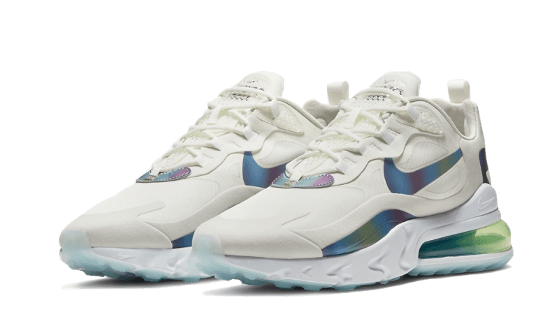 Nike Air Max 270 React Bubble Pack White, Summit White/Multi-Color-Platinum Tint (CT5064-100)