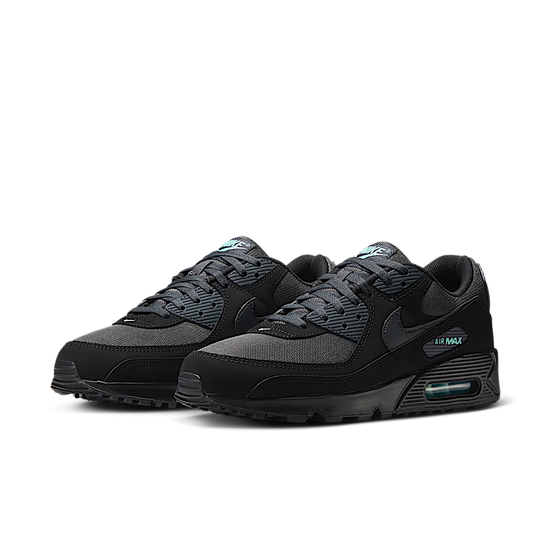 Nike Air Max 90 Black Tiffany, Black/Anthracite-Aurora Green (HV6224-001)