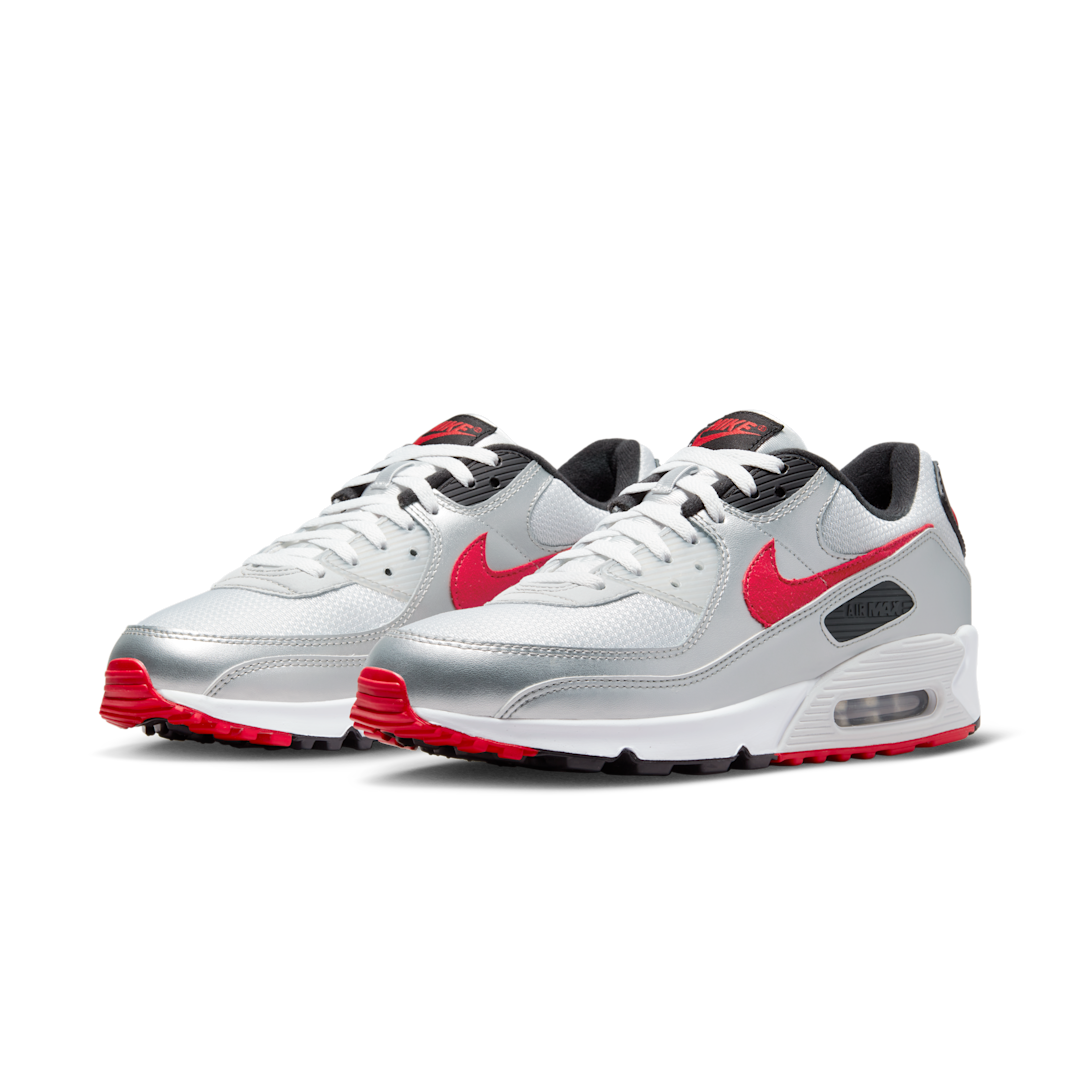 Nike Air Max 90 Icons Silver Bullet, Photon Dust/Metallic Silver/Black/University Red (DX4233-001)