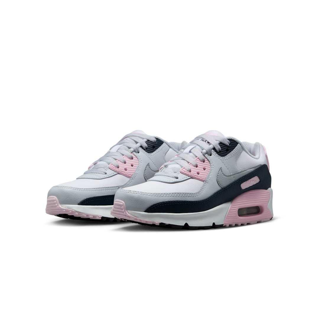 Nike Air Max 90 LTR White Pink Foam Armory Navy Wolf Grey