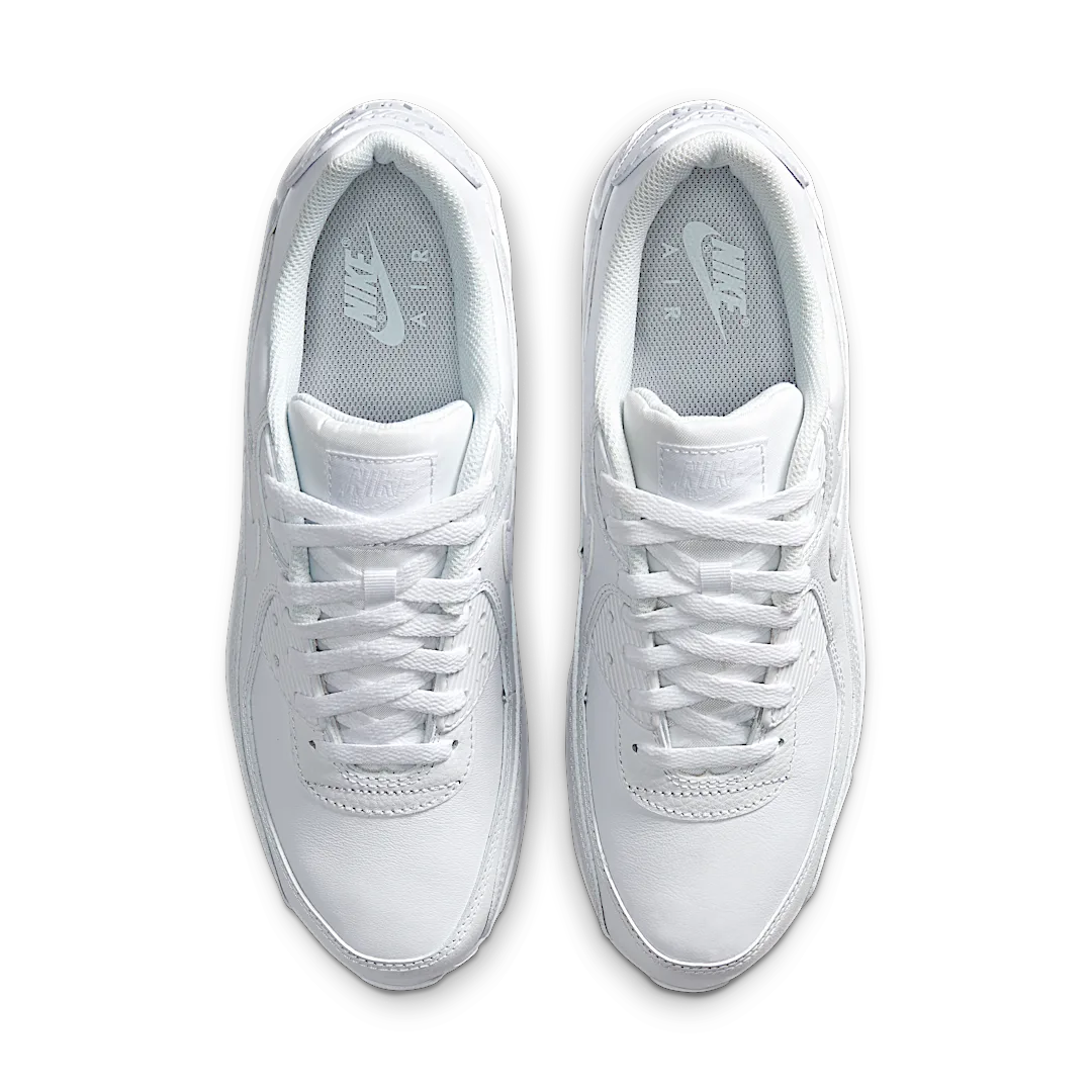 Nike Air Max 90 Leather Triple White, White/White-White (CZ5594-100)