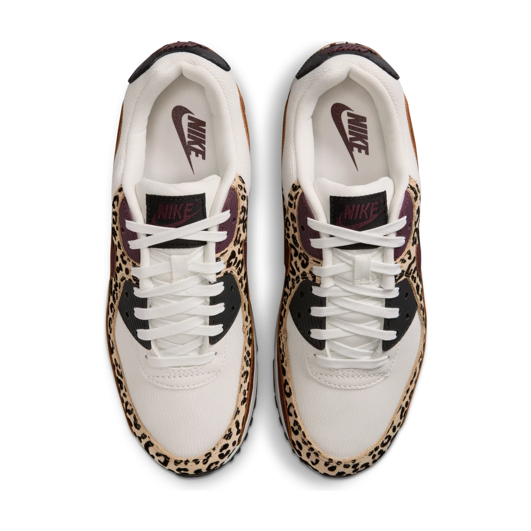 Nike Air Max 90 Leopard Burgundy, Sail/Burgundy Crush/Velvet Brown (IF1619-102)