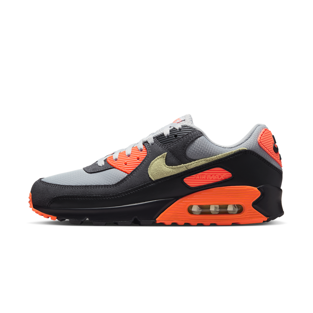 Nike Air Max 90 Light Smoke Grey Hyper Crimson Limelight - Sneak