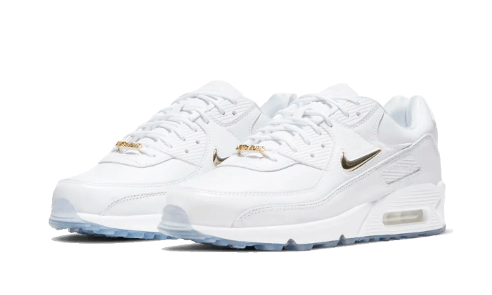 Nike Air Max 90 NRG Pirate Radio White, White/Metallic Gold-Clear (CW4070-100)