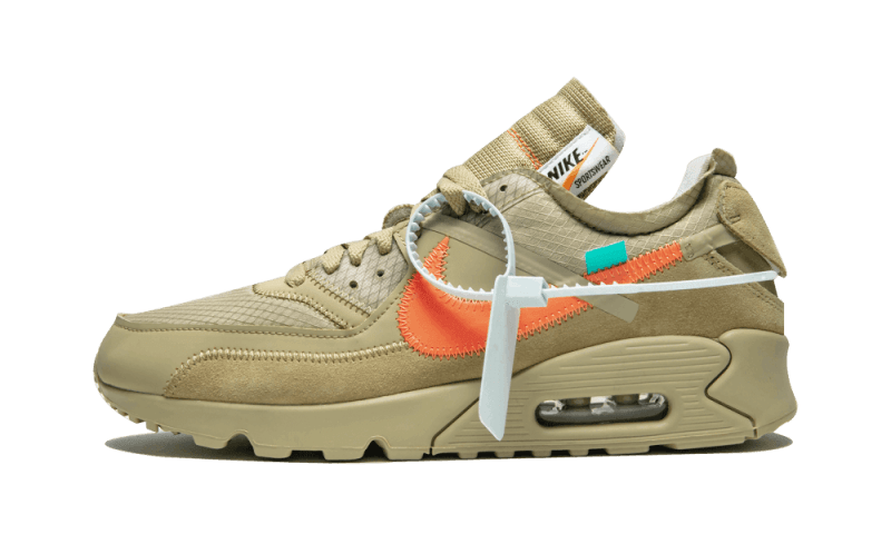 Nike Air Max 90 Off-White Desert Ore, Desert Ore/Desert Ore-Hyper Jade-Bright Mango (AA7293-200)