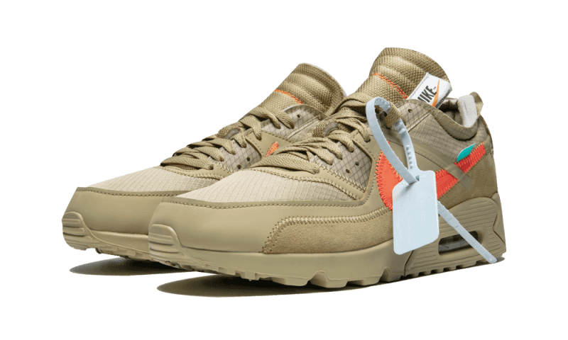 Nike Air Max 90 Off-White Desert Ore, Desert Ore/Desert Ore-Hyper Jade-Bright Mango (AA7293-200)