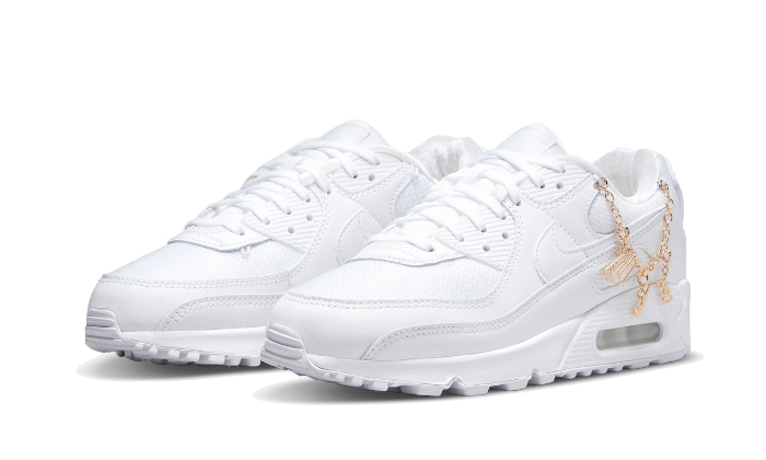 Nike Air Max 90 Premium Lucky Charms, White/Metallic Gold/White (DH0569-100)