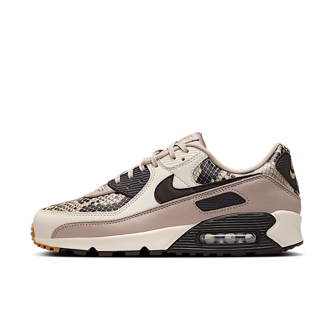 Nike Air Max 90 SE Tan Snakeskin, Malt/Velvet Brown/Multi-Color/Light Orewood Brown/Flax (HF1212-200)