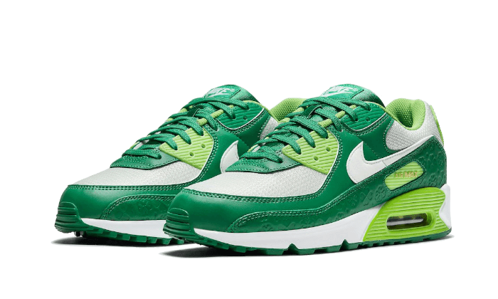 Nike Air Max 90 St Patrick's Day (2021), White/Green-Gold (DD8555-300)