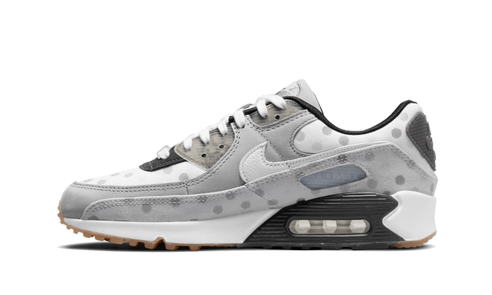 Nike Air Max 90 White Polka Dot, Summit White/White-Grey Fog-Black (CZ1929-100)