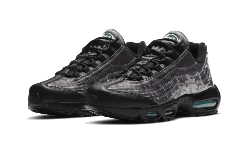 Nike Air Max 95 Footprint Black, Black/Black-Aurora Green-Smoke Grey (DA7735-001)