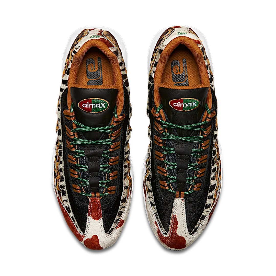 Nike Air Max 95 atmos Animal Pack 2.0 (Animal Print Box) (2018), Pony/Sport Red-Black-Classic Green (AQ0929-200)