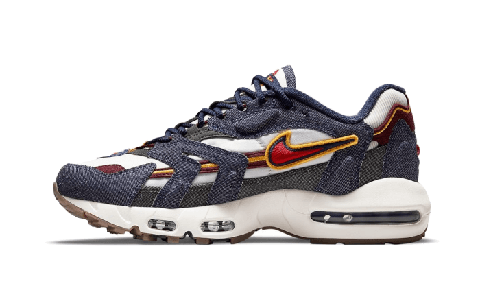 Nike Air Max 96 II Blackened Blue, Blackened Blue/Gym Red-Light Bone (DJ6742-400)