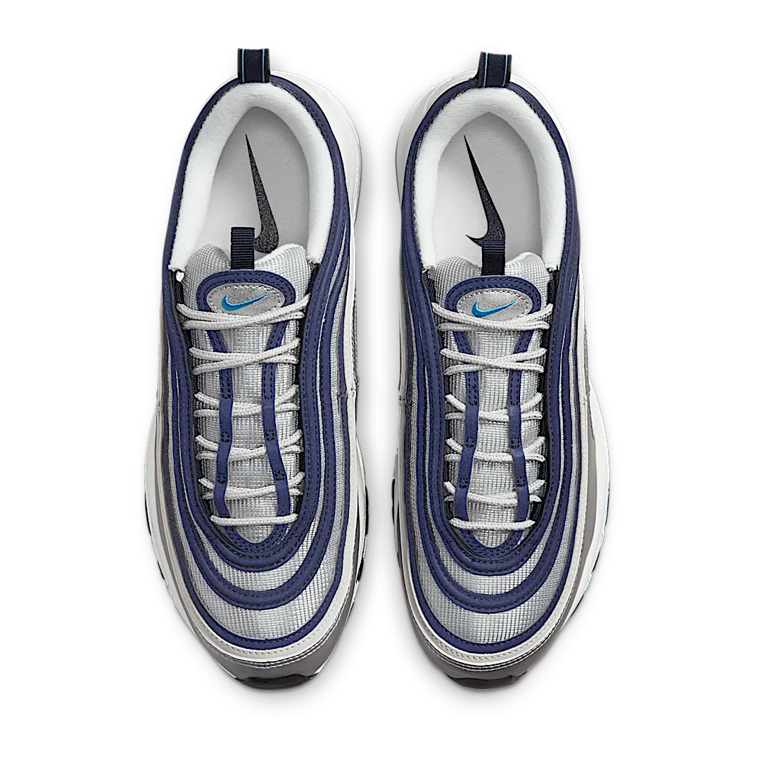 Nike Air Max 97 Metallic Silver Chlorine Blue, Metallic Silver/Chlorine Blue/White (DM0028-001)