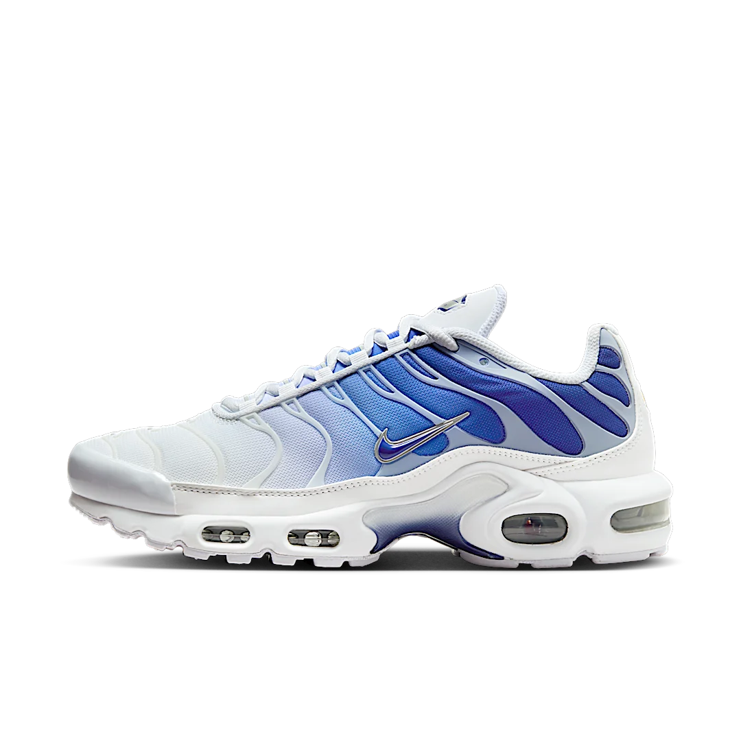 Nike Air Max Plus Blue Fade, White/Metallic Platinum/Salsa Red/Concord (FZ4345-100)