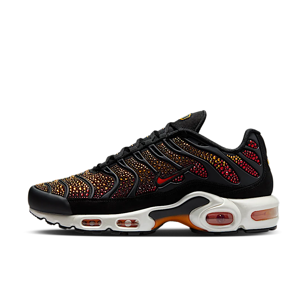 Nike Air Max Plus Swarovski Sunset, Black/Fire Red/Pimento/Bright Ceramic/Saturn Gold (FZ9042-001)