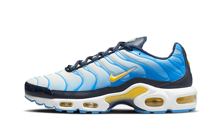 Nike Air Max Plus University Blue Topaz Gold, University Blue/Coconut Milk/Midnight Navy/Topaz Gold (FD9871-400)