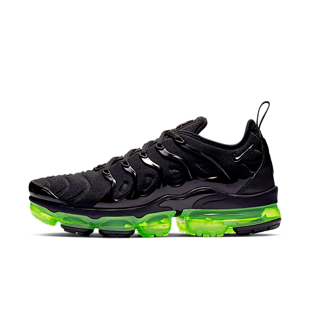 Nike Air VaporMax Plus Black Volt Sole, Black/Reflect Silver-Volt (924453-015)