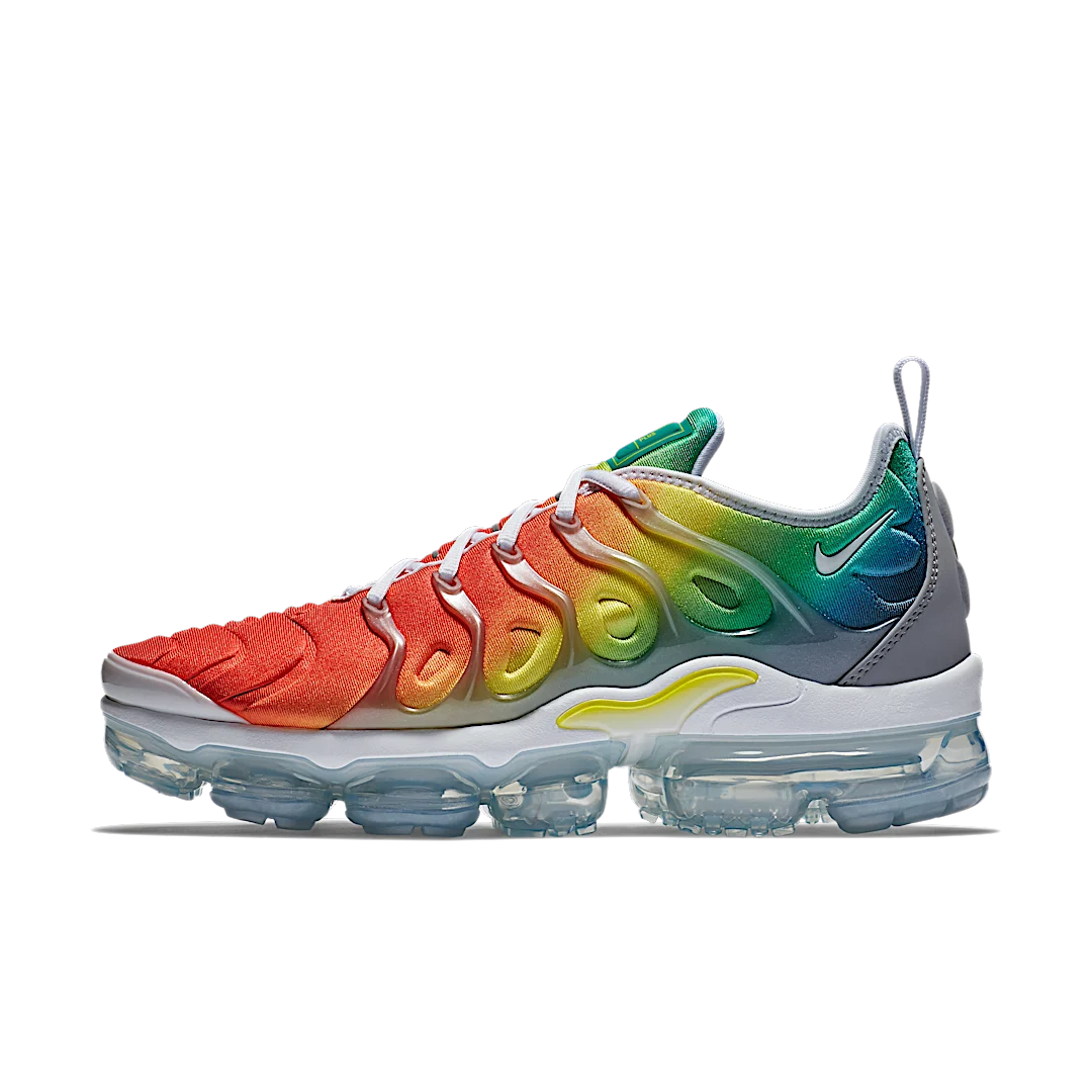 Nike Air VaporMax Plus Rainbow, White/White-Neptune Blue-Dynamic Yellow (924453-103)