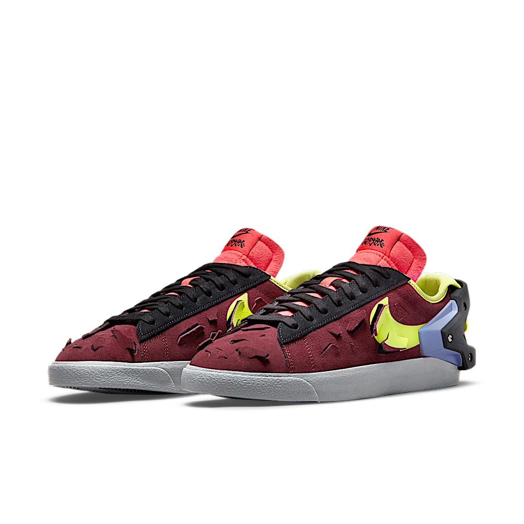 Nike Blazer Low Acronym Night Maroon, Night Maroon/Lemon Venom-Black (DN2067-600)