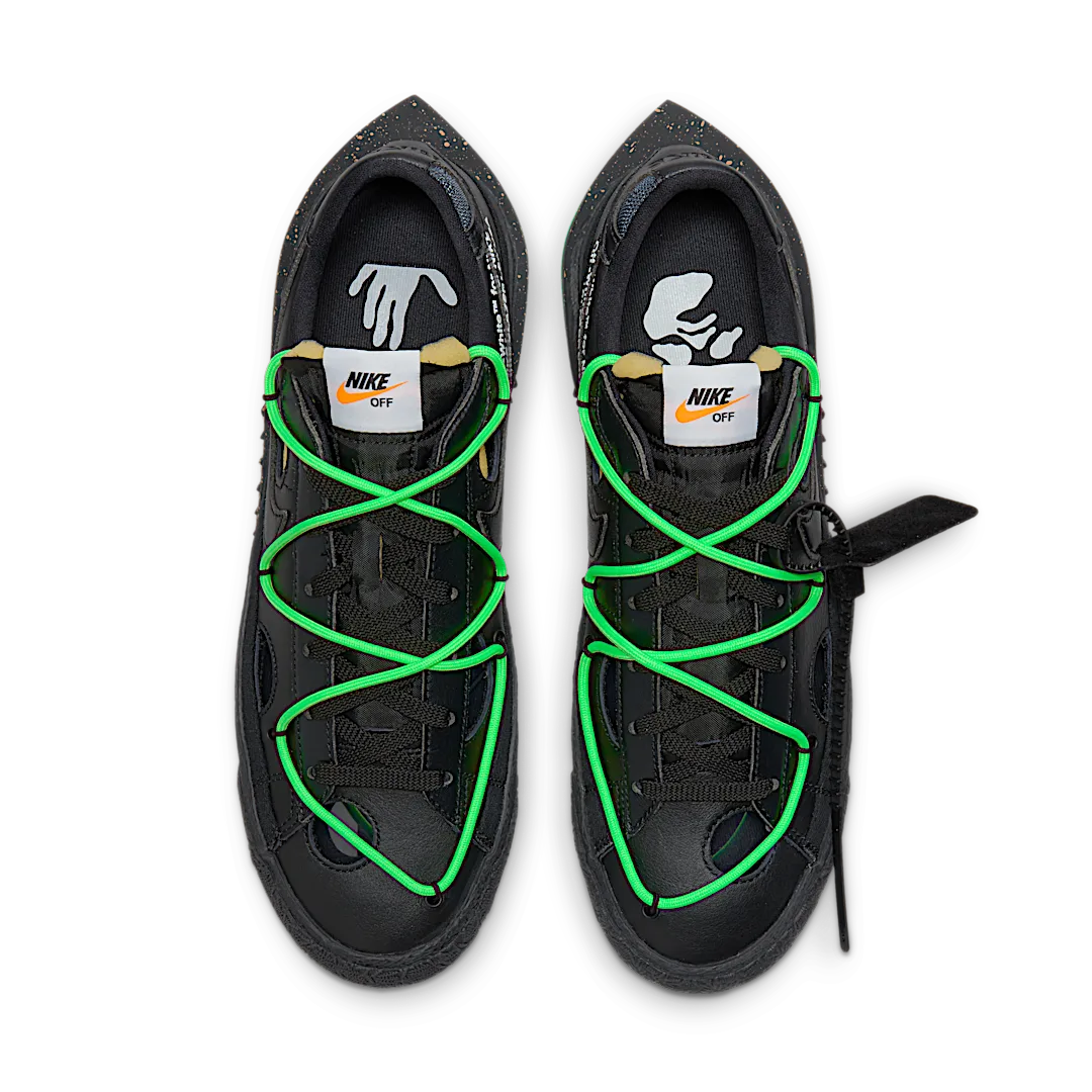 Nike Blazer Low Off-White Black Electro Green, Black/Black-Electro Green (DH7863-001)