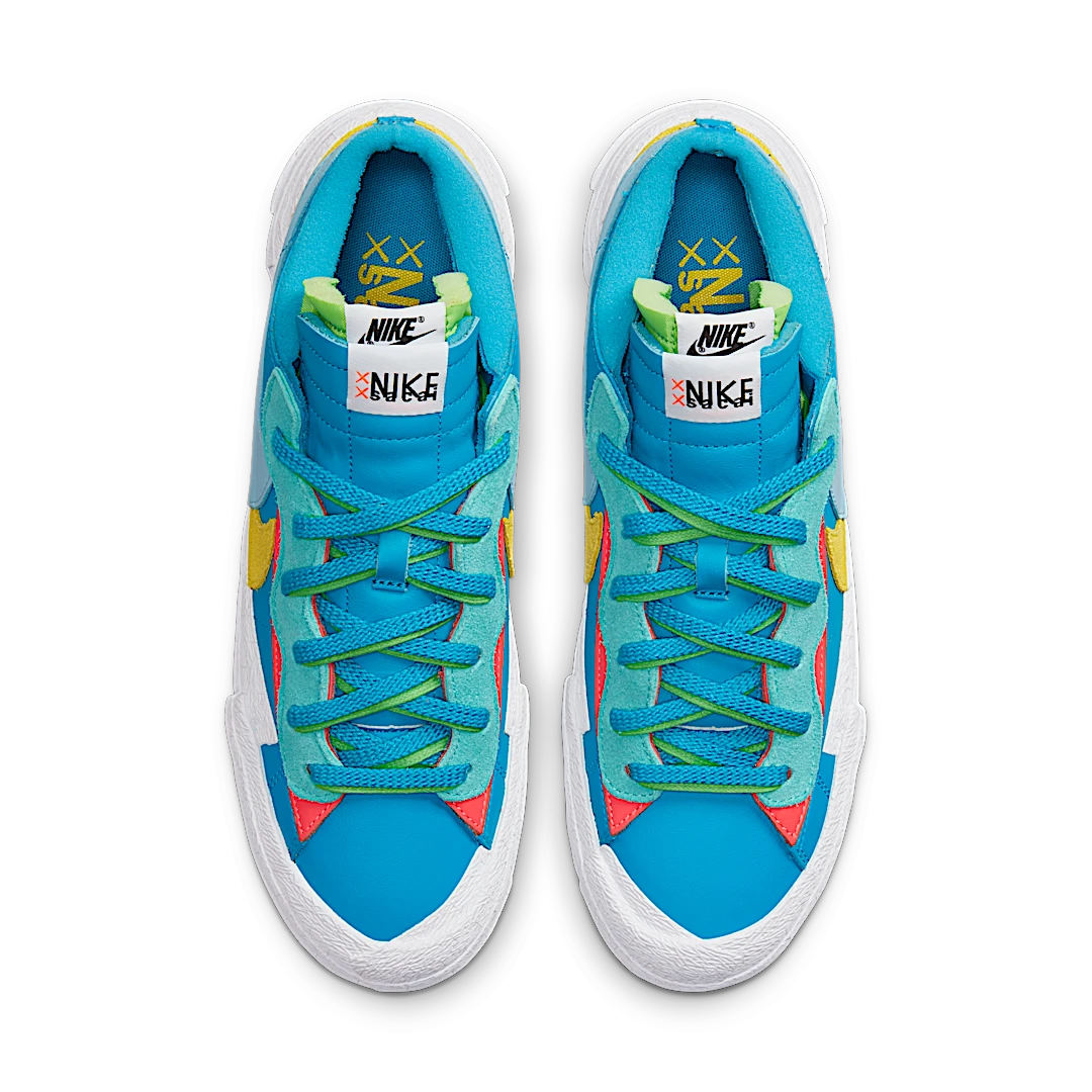 Nike Blazer Low sacai KAWS Neptune Blue, Neptune Blue/Light Blue-Pink-Yellow (DM7901-400)